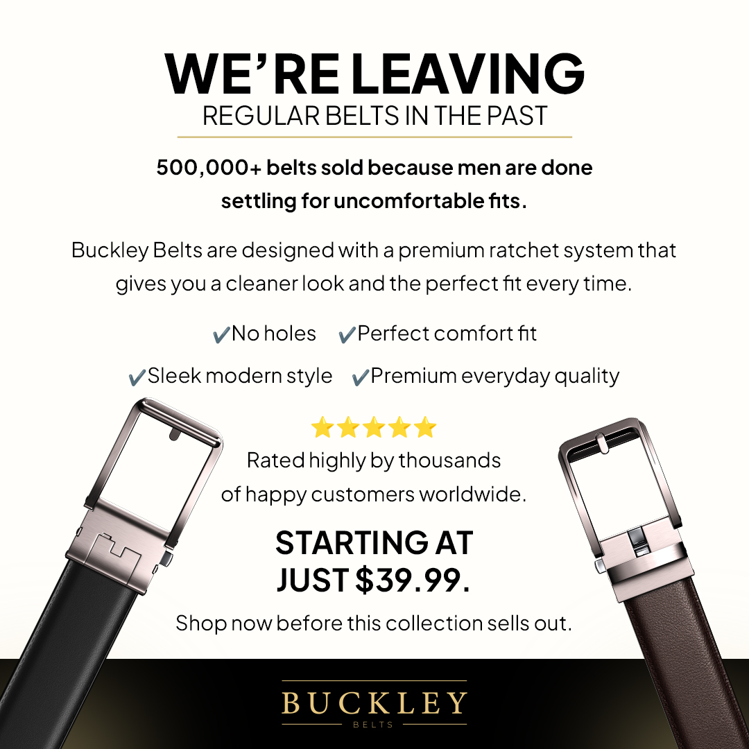 Buckley Belts Facebook ad