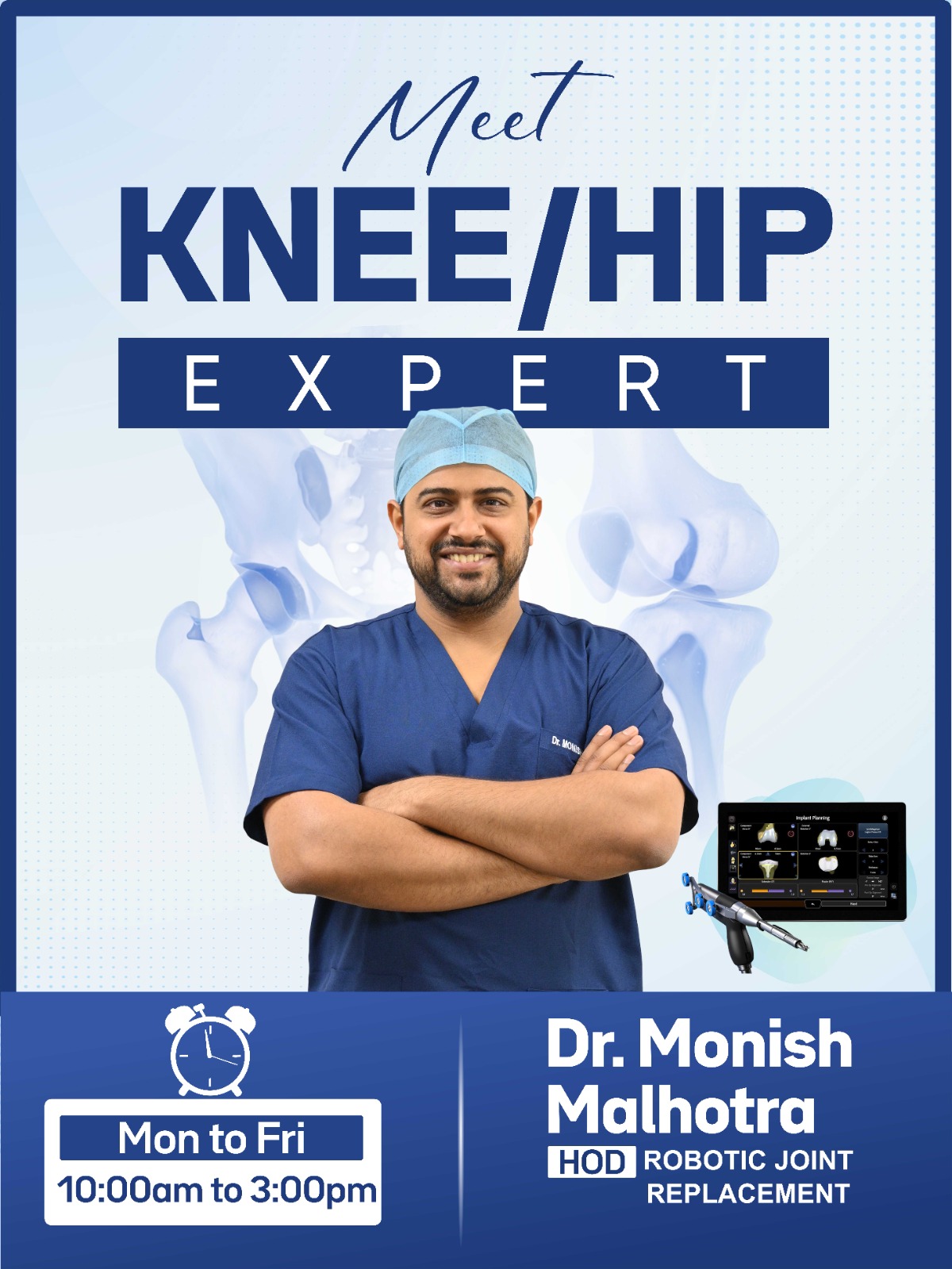 Hip and Knee Surgeon Facebook ad: Dr. Monish Malhotra is a well renowned Orthopaedic…