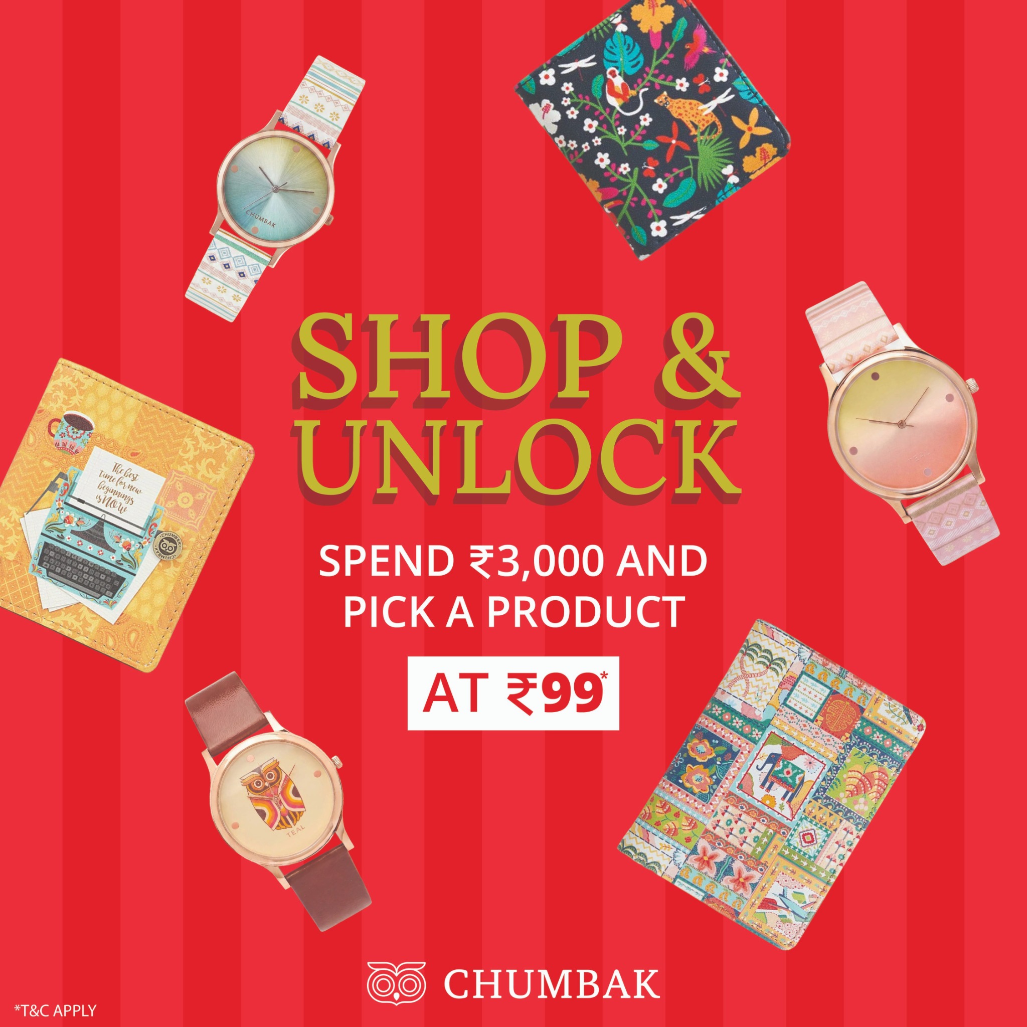 Chumbak Facebook ad: Unlock Your ₹99 Treat