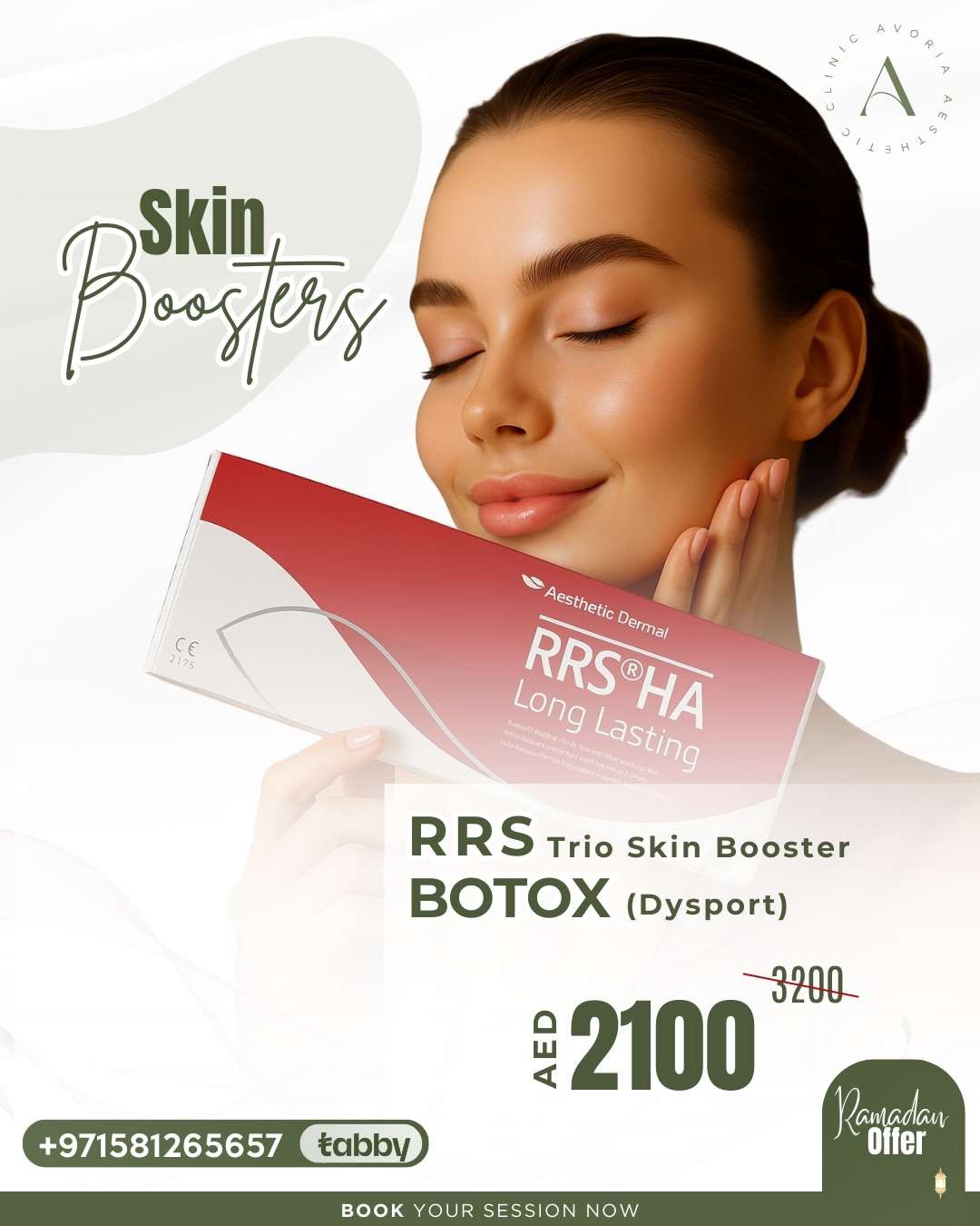 Avoria Aesthetic Clinic Facebook ad: Aesthetic Clinic in Dubai Fillers & Botox Laser…
