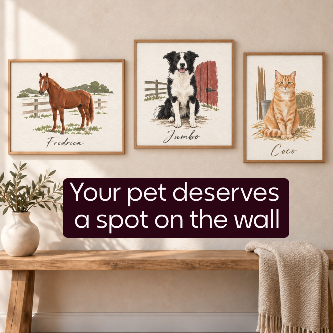 Mixtiles Facebook ad: Turn your pet’s photo into a beautiful illustration…