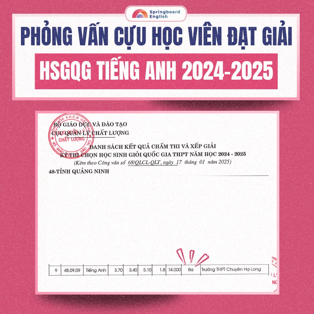 Springboard English - Lớp học nhà Xuân Facebook ad