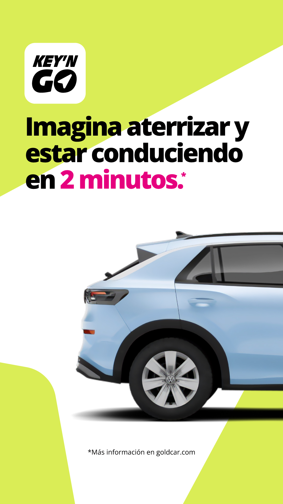 Goldcar Facebook ad: Recoge tus llaves ahora