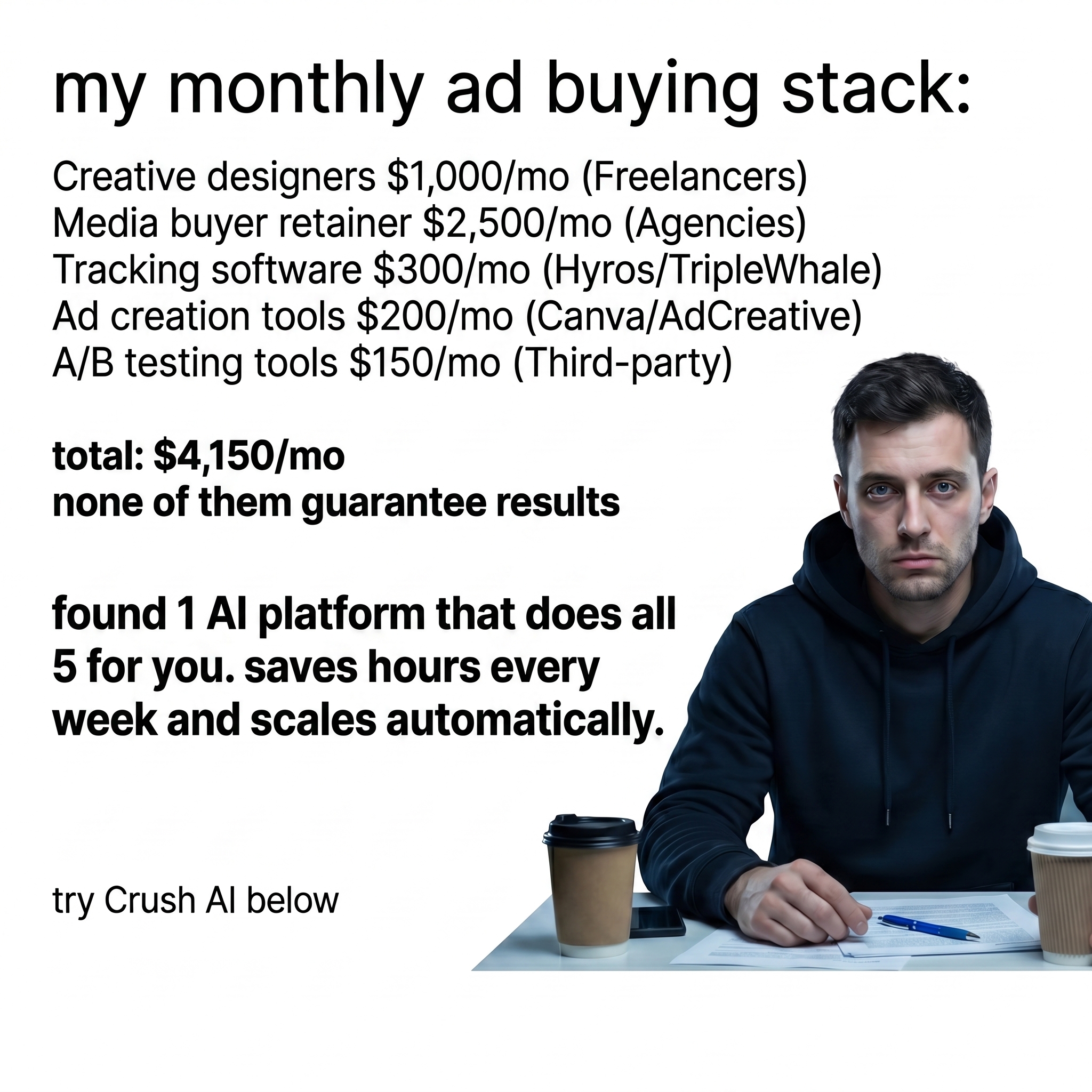trycrush.ai Facebook ad