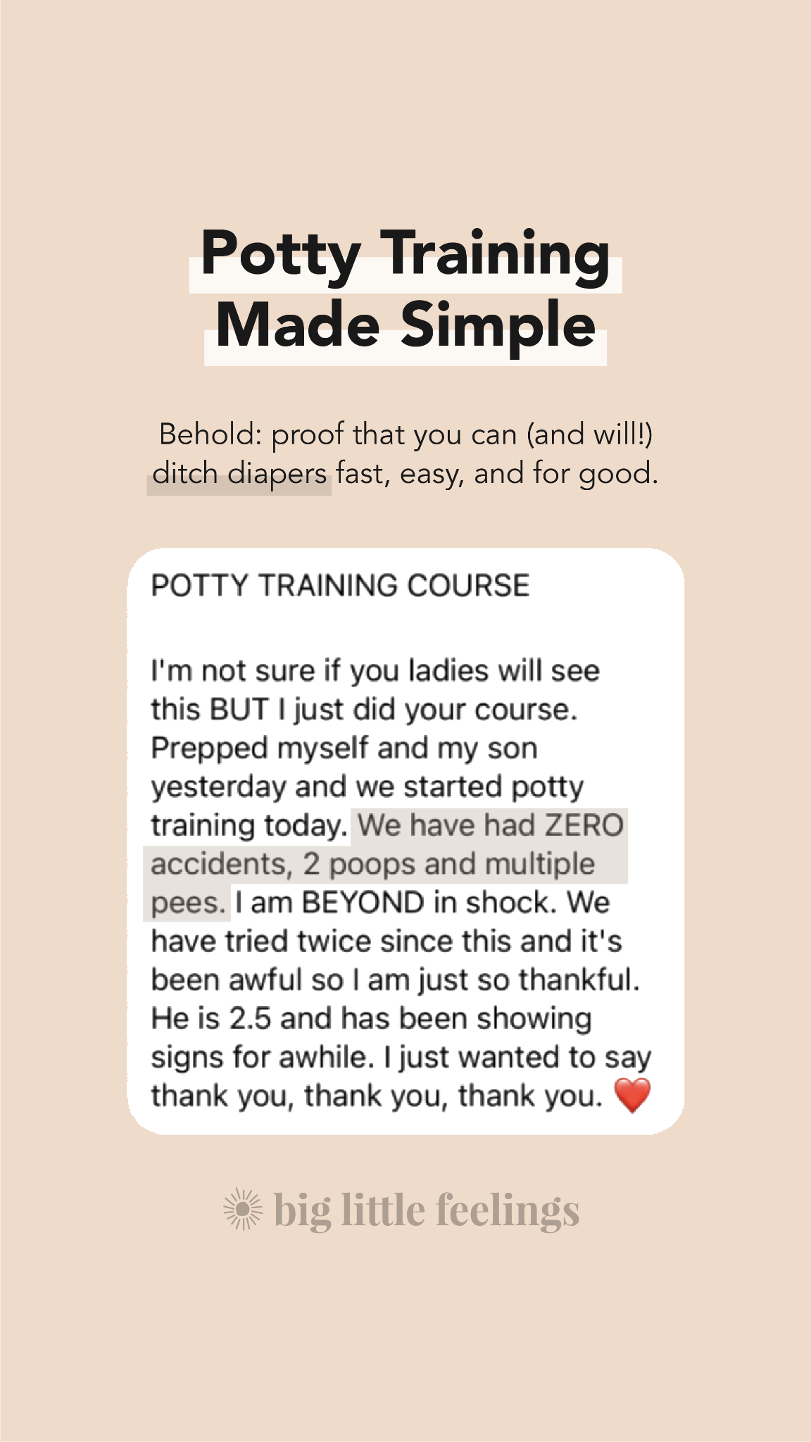 Big Little Feelings Facebook ad