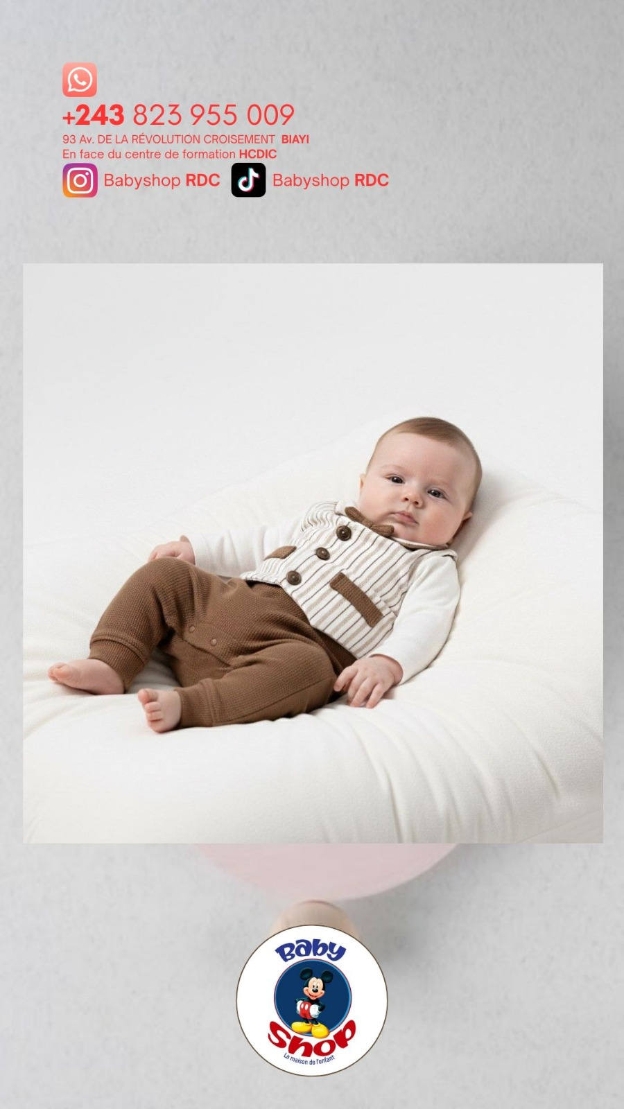 BABY SHOP DRC Facebook ad: Arrivage sur arrivage au BABY SHOP RDC à…
