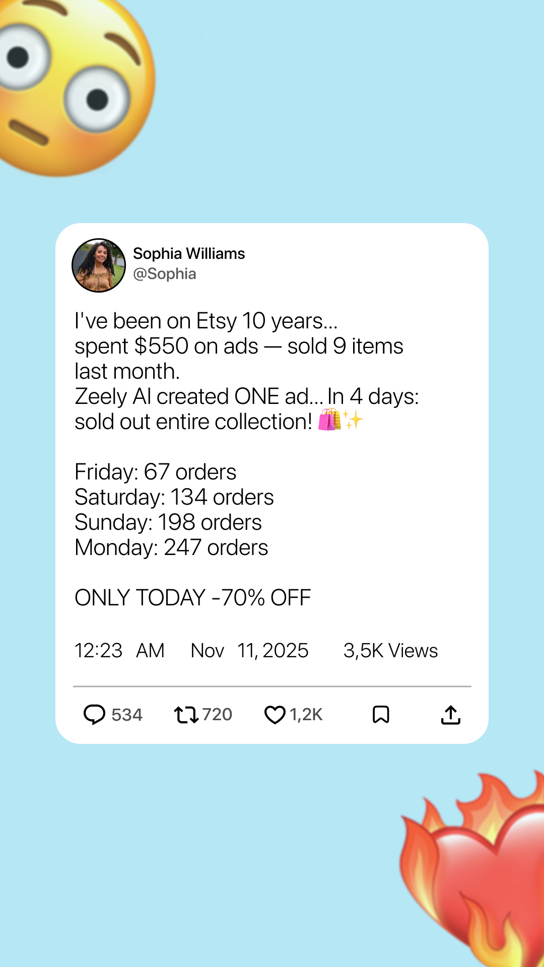 Zeely Facebook ad
