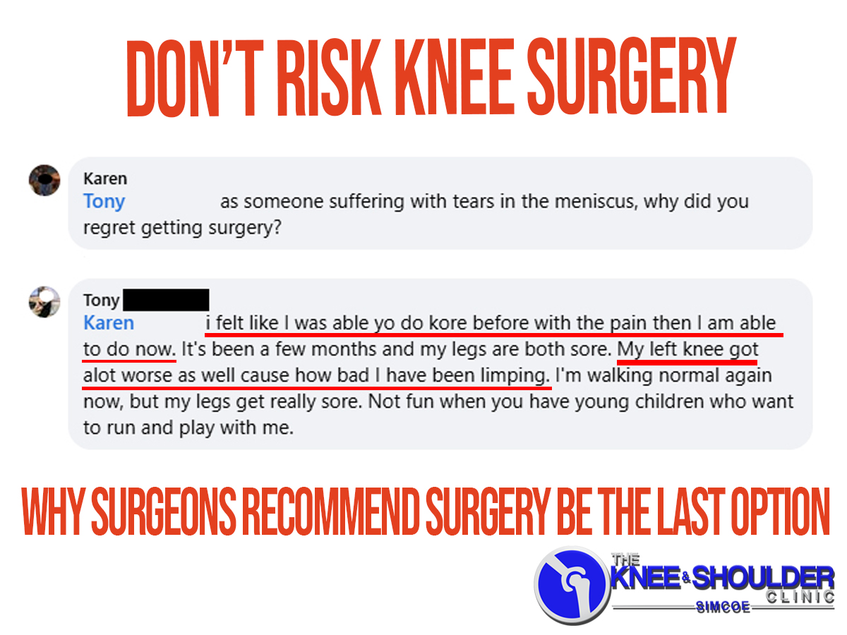 Simcoe Knee & Shoulder Clinic Facebook ad