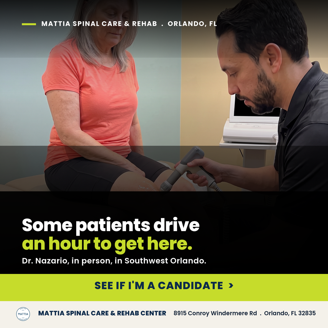 Mattia Spinal Care & Rehab Center Facebook ad from Jul 30, 2026