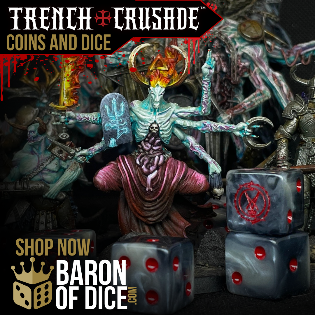 Baron of Dice Facebook ad: Trench Coins & Dice