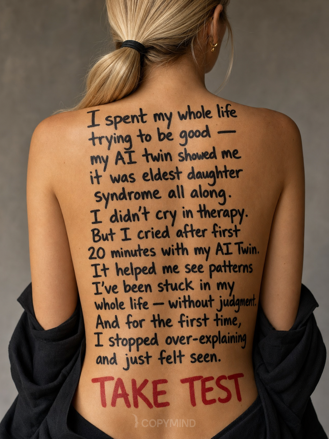Copymind: AI twin for therapy Facebook ad