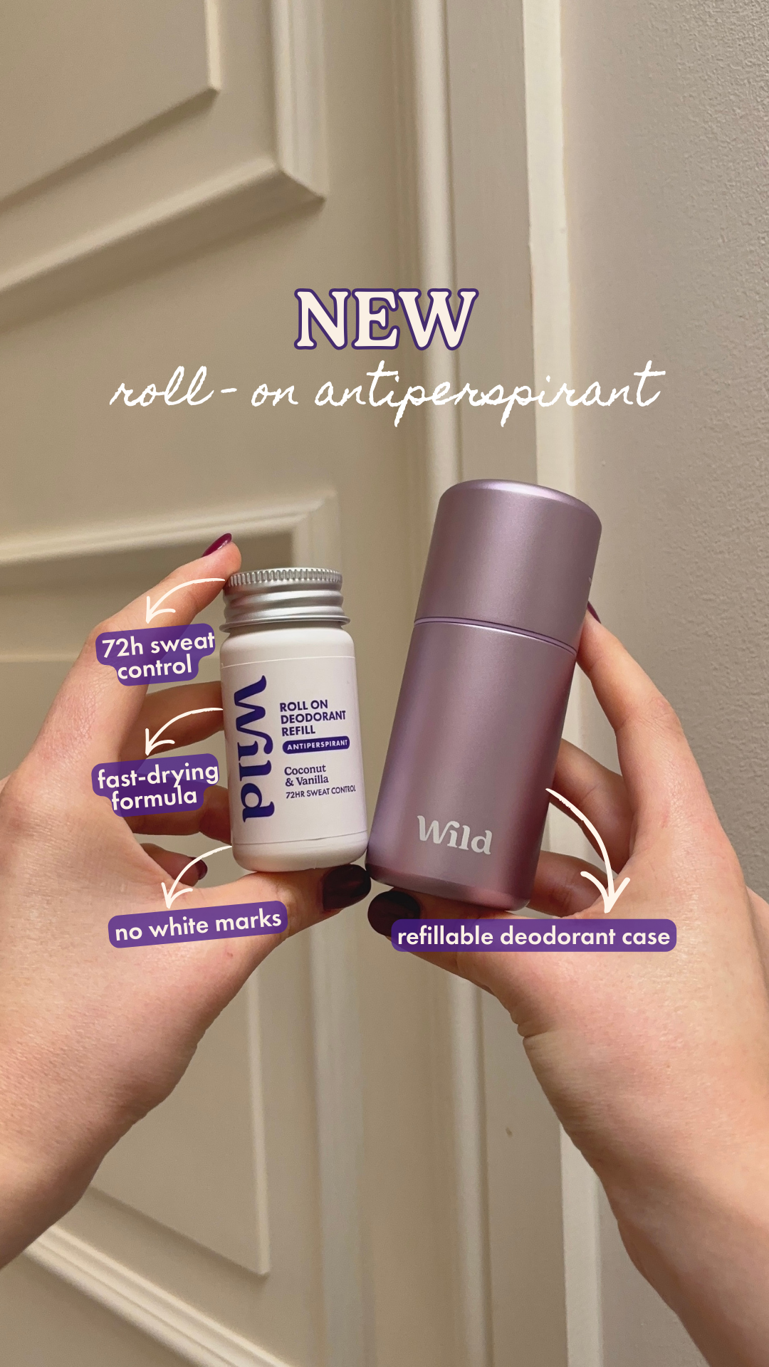 Wild Facebook ad: Refillable Roll On Antiperspirant