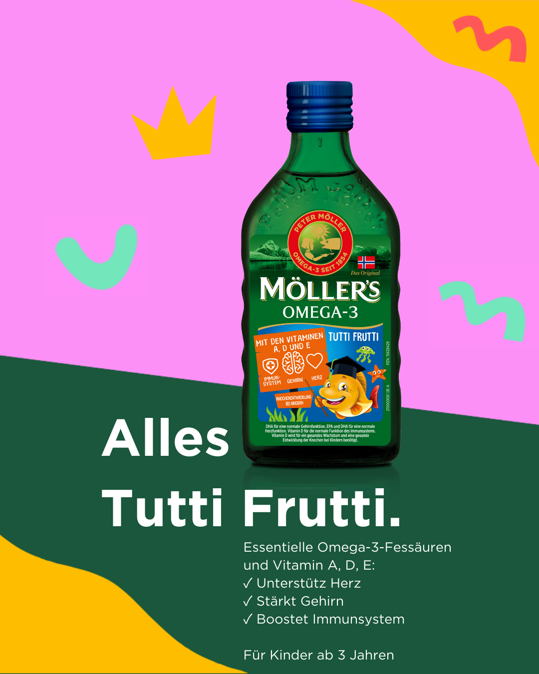 Möller's Deutschland Facebook ad: Alles Tutti Frutti! Möller's Omega-3 für Kids - Tutti…