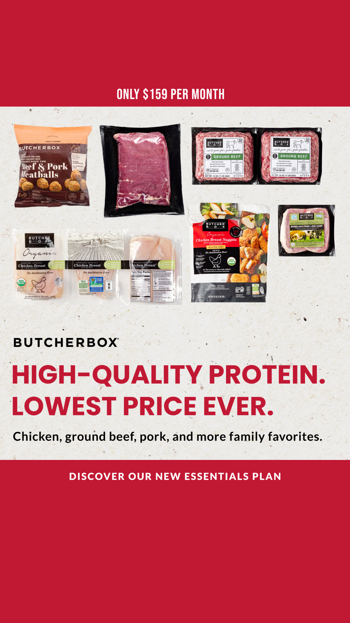 ButcherBox Facebook ad
