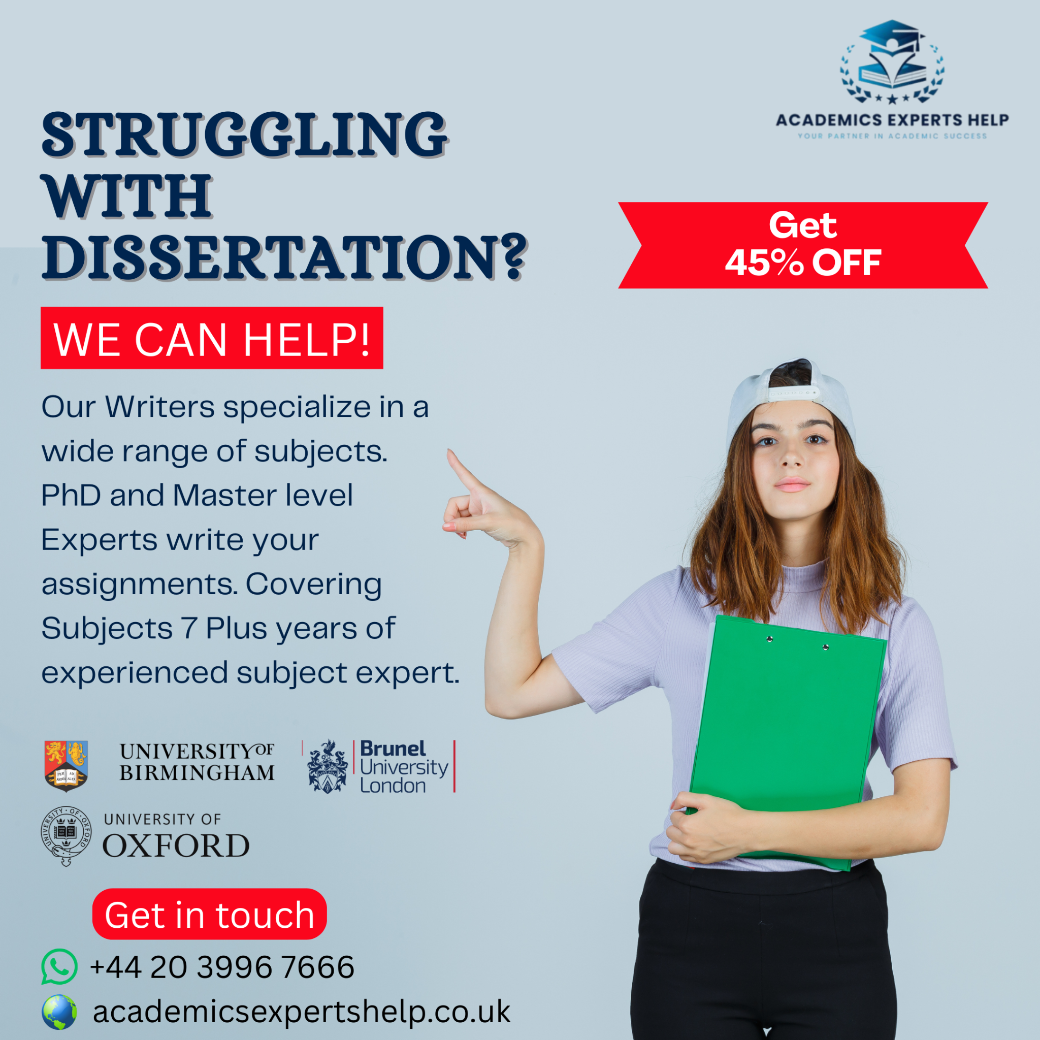 Academic Expert Help Facebook ad: Support for Masterβs & PhD Students