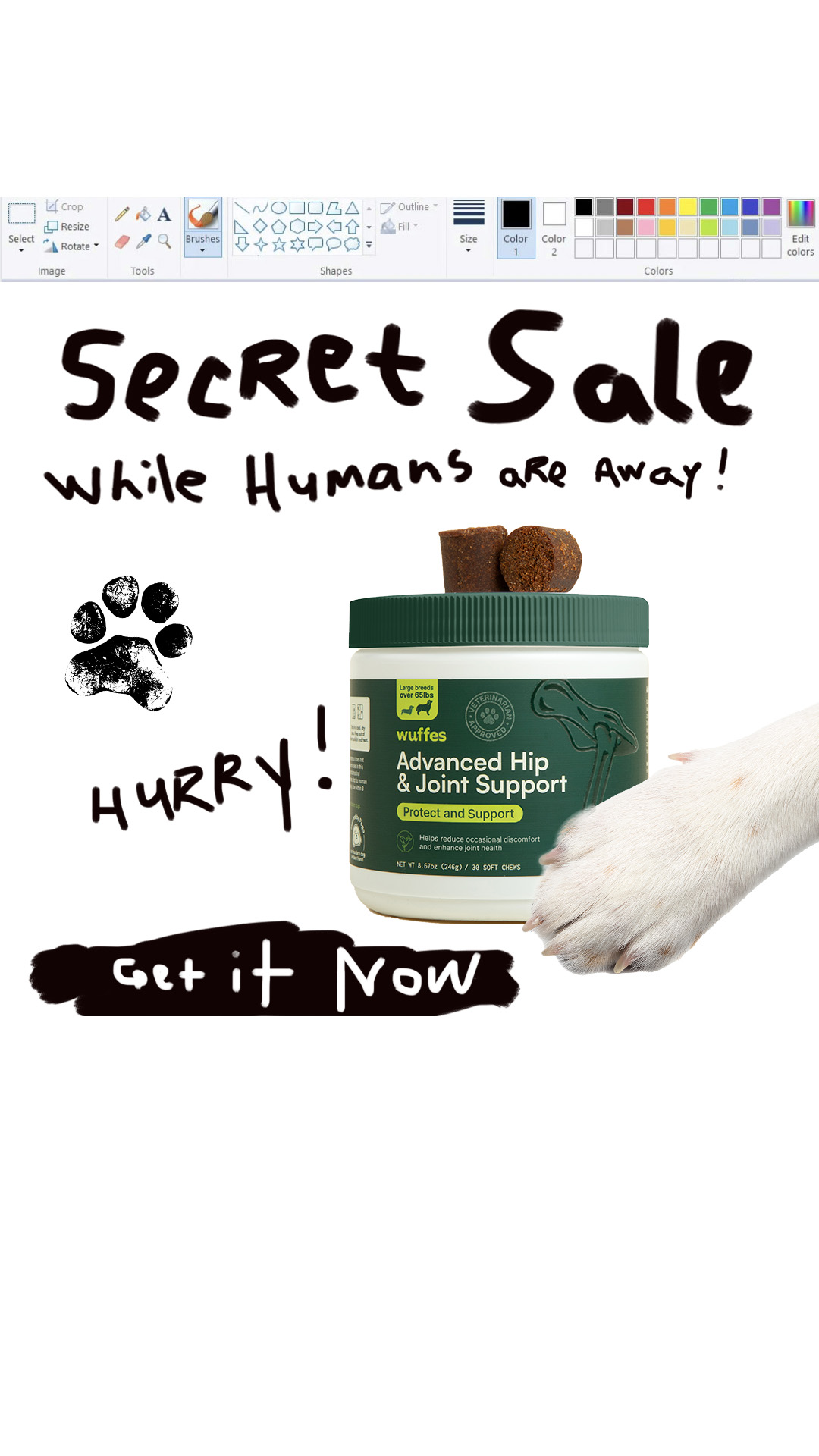 Wuffes Facebook ad