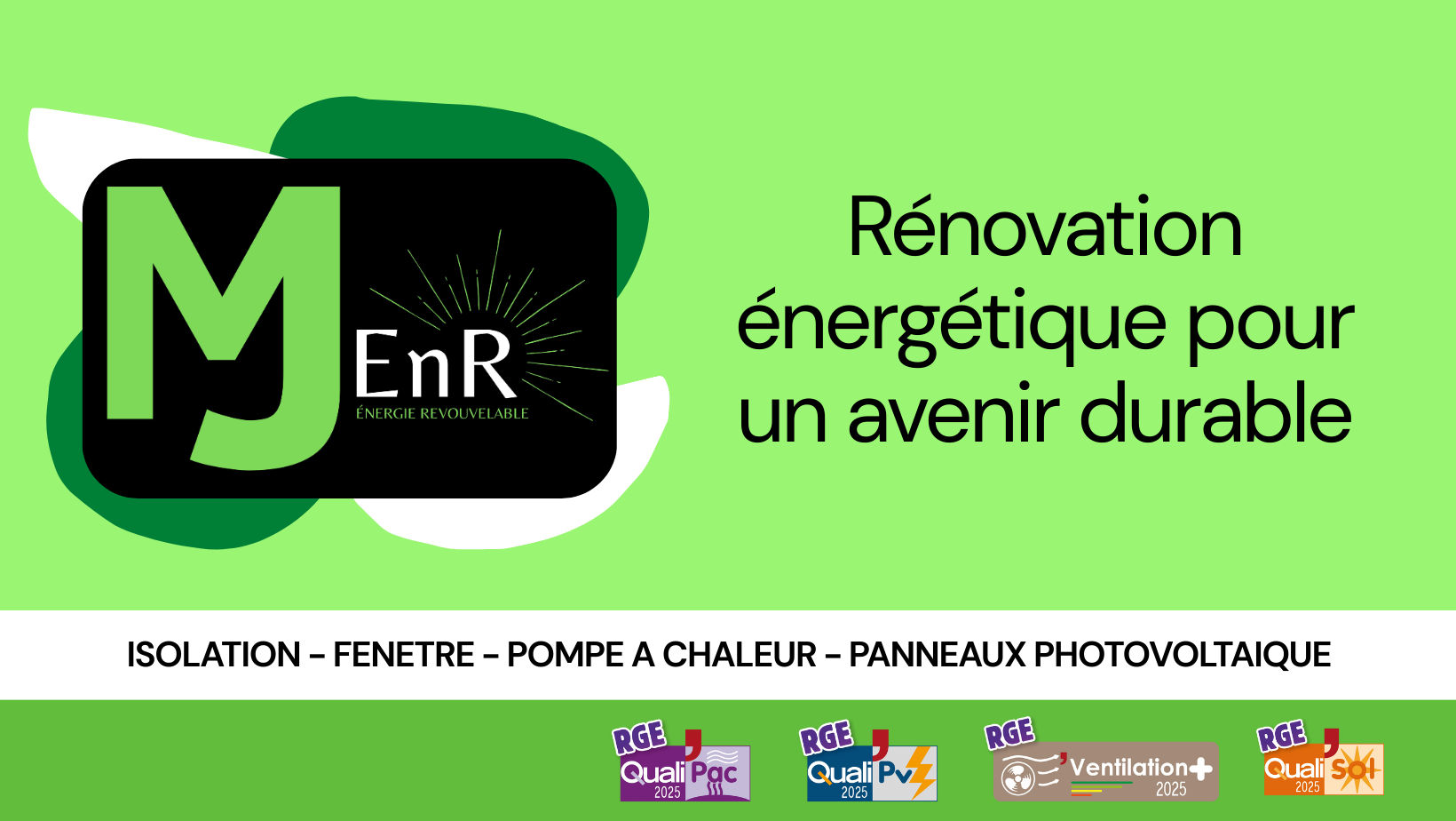 MJ Enr Facebook ad: Experts en rénovation énergétique globale de l'habitat