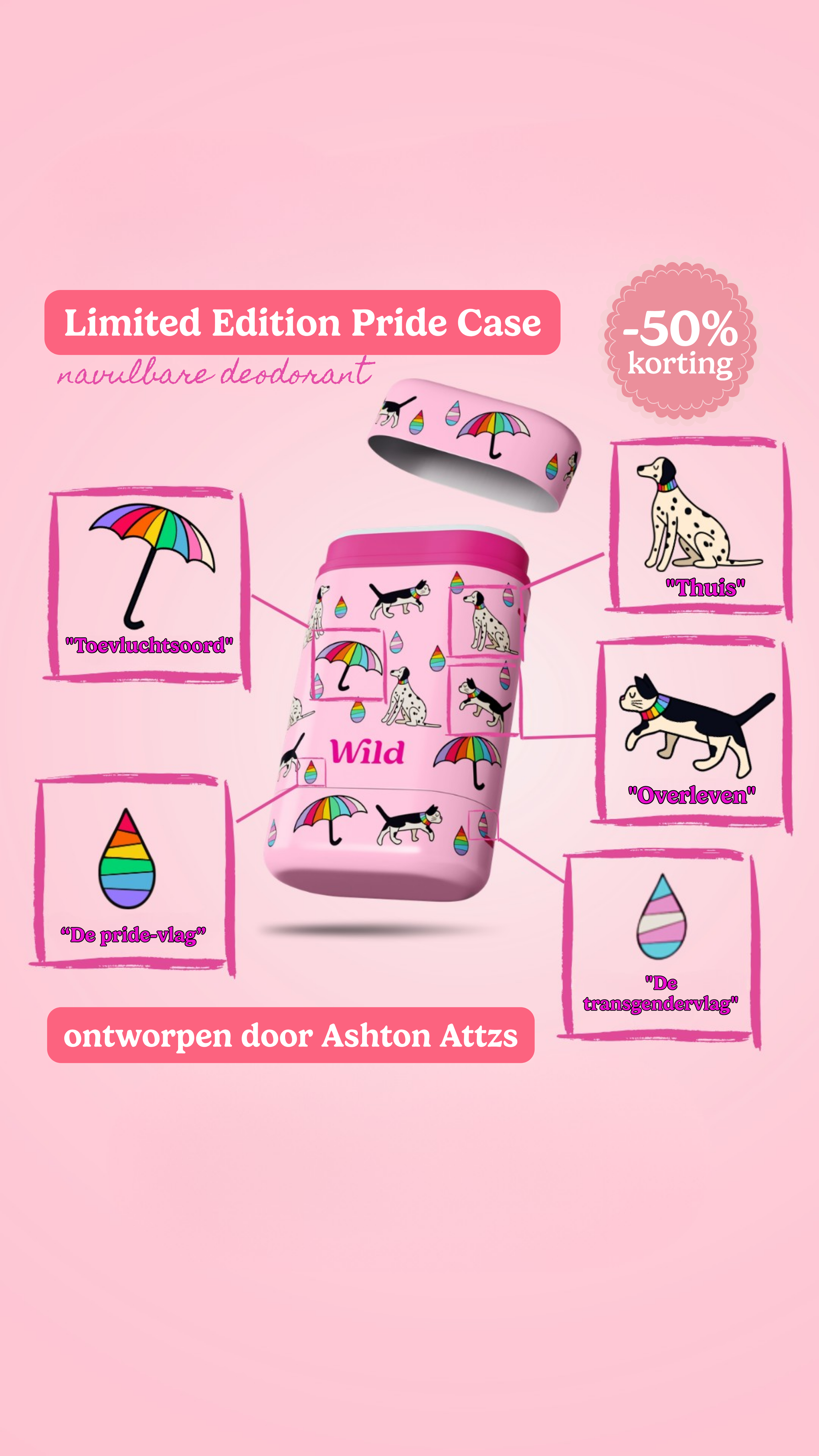 Wild Facebook ad: Vul na met Pride: 50% korting