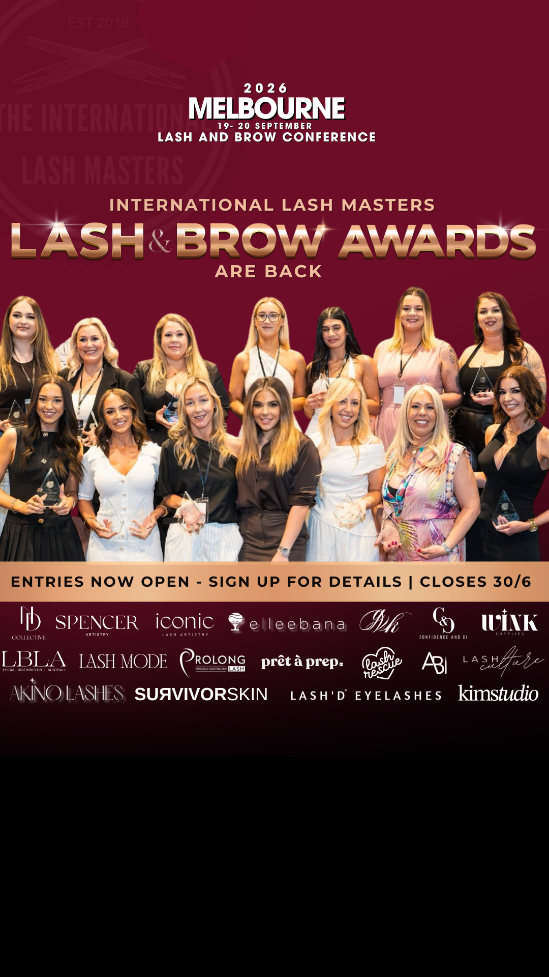 International Lash Masters Facebook ad