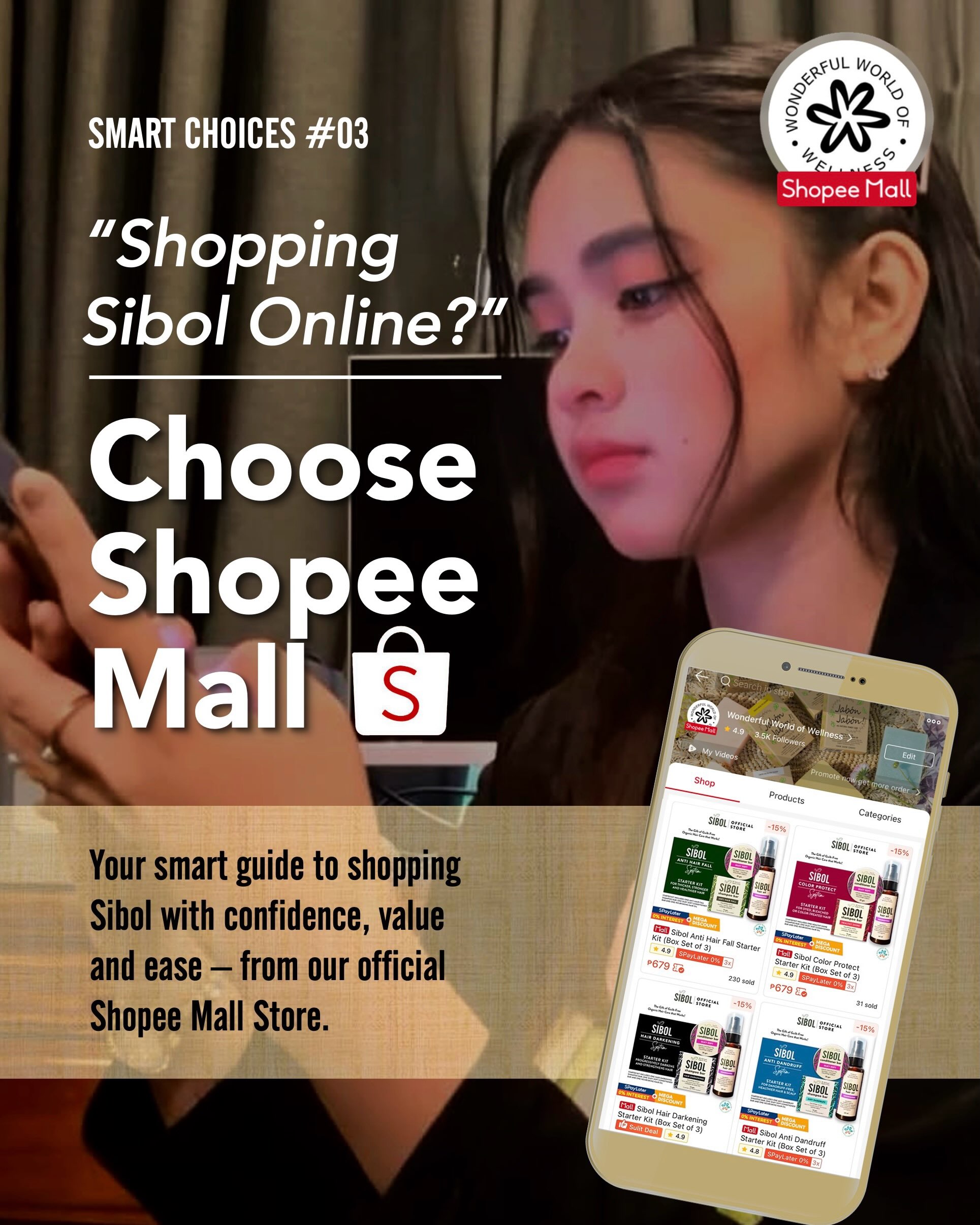 SIBOL Organic Hair Care Facebook ad: Shopping Sibol? This is your sign.