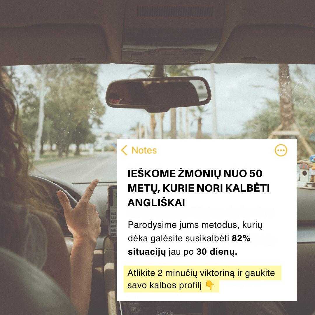 LingoPass Facebook ad: Anglų kalba suaugusiems per 30 dienų