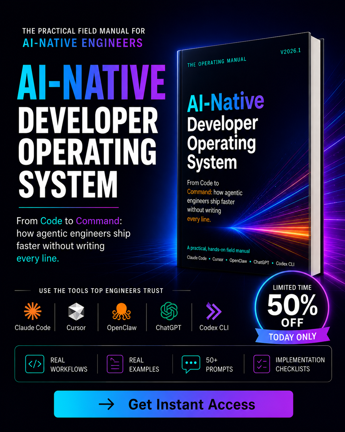 Creator Lab Facebook ad: Become An AI-Native Developer