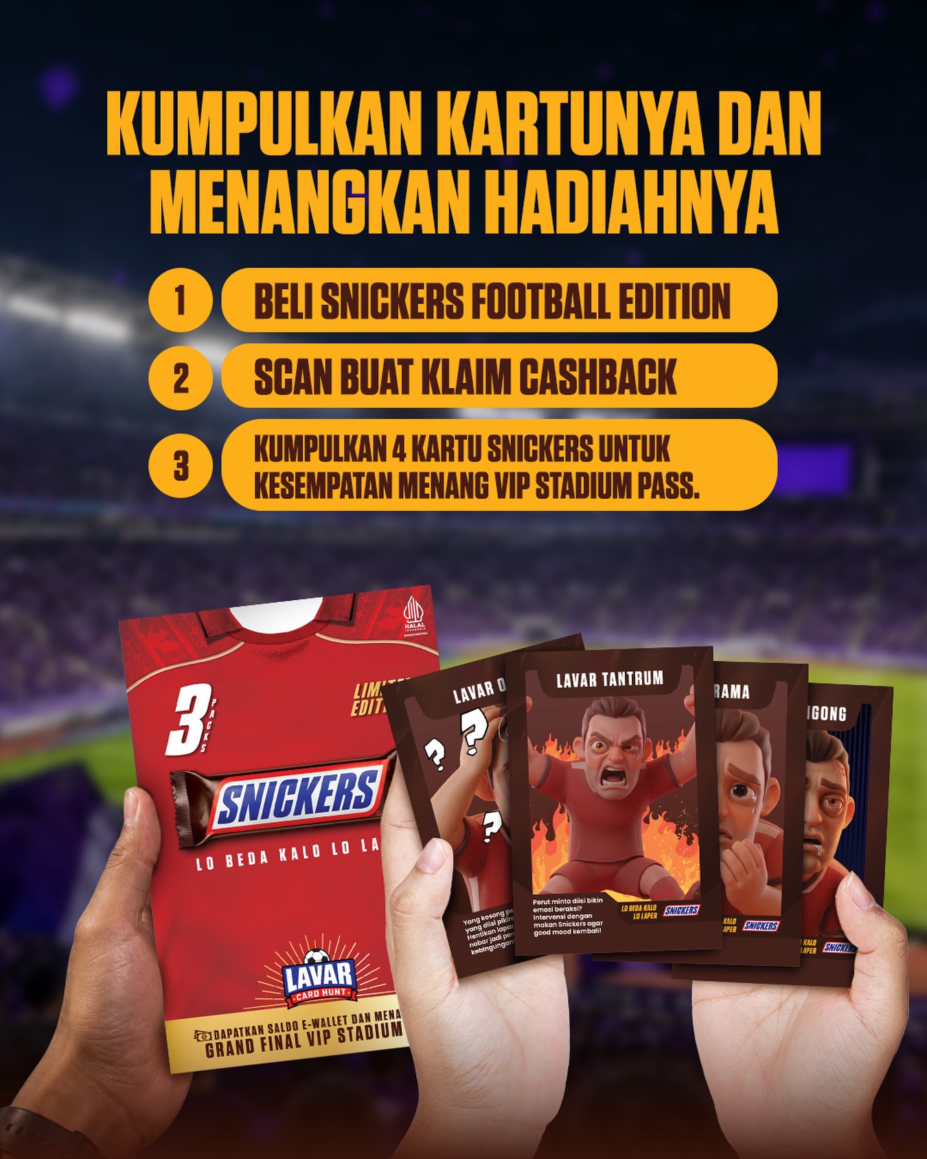 Snickers Indonesia Facebook ad: Jual Snickers Football Pack (3x Snickers 35g) | Shopee…