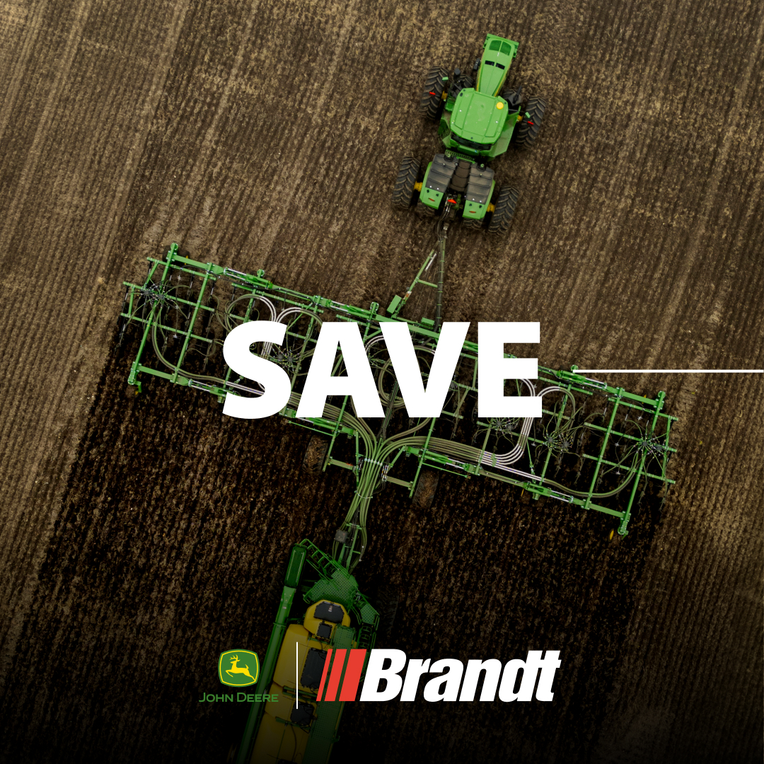 Brandt Agriculture Facebook ad: Lock in 2027 John Deere seeding equipment with…