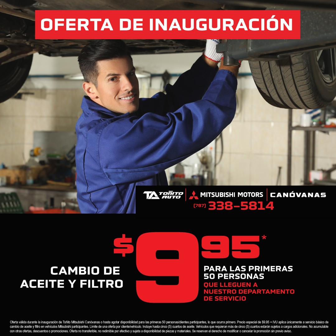 Toñito Auto Mitsubishi Canovanas Facebook ad: ¡Oferta de inauguración en Toñito Mitsubishi Canóvanas!