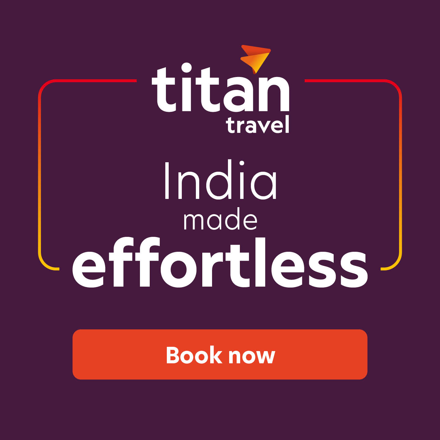 Titan Travel Facebook ad: Next stop, India?