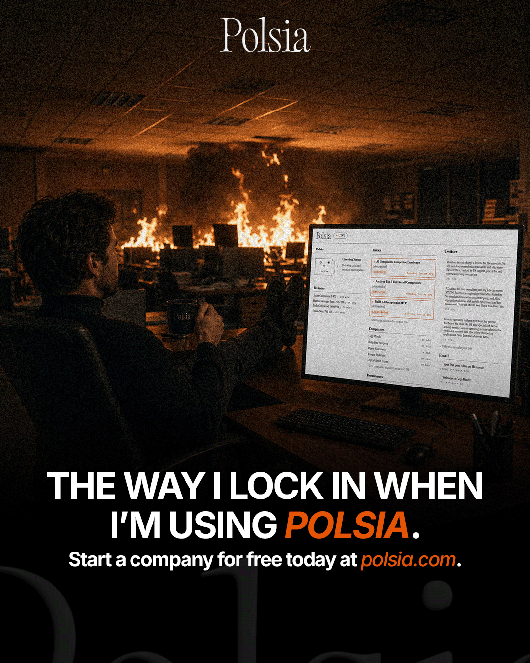 Polsia AI Facebook ad