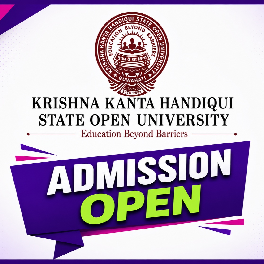 Krishna Kanta Handiqui State Open University Facebook ad from Aug 4, 2026