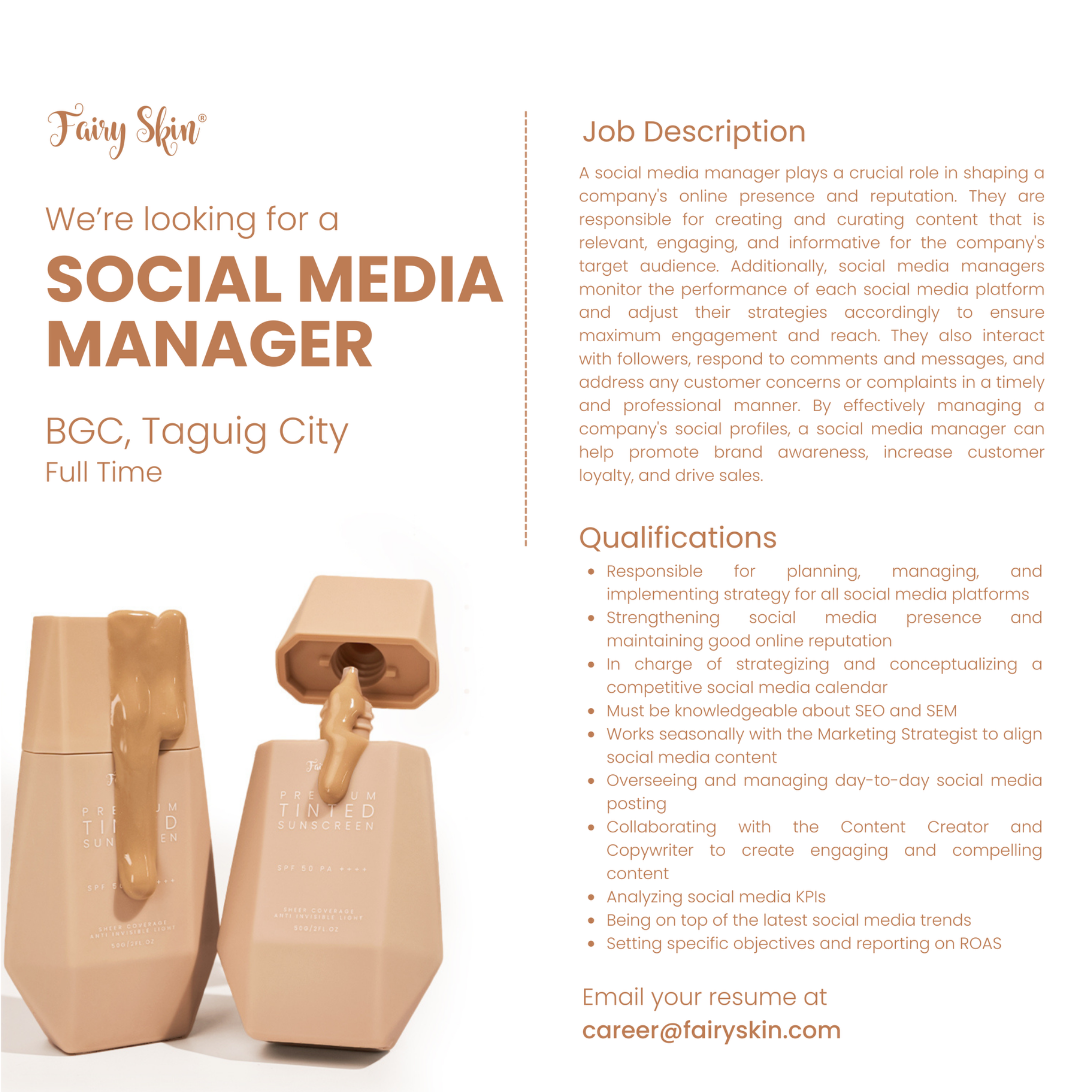 FAIRY SKIN Facebook ad: Your next career flex?