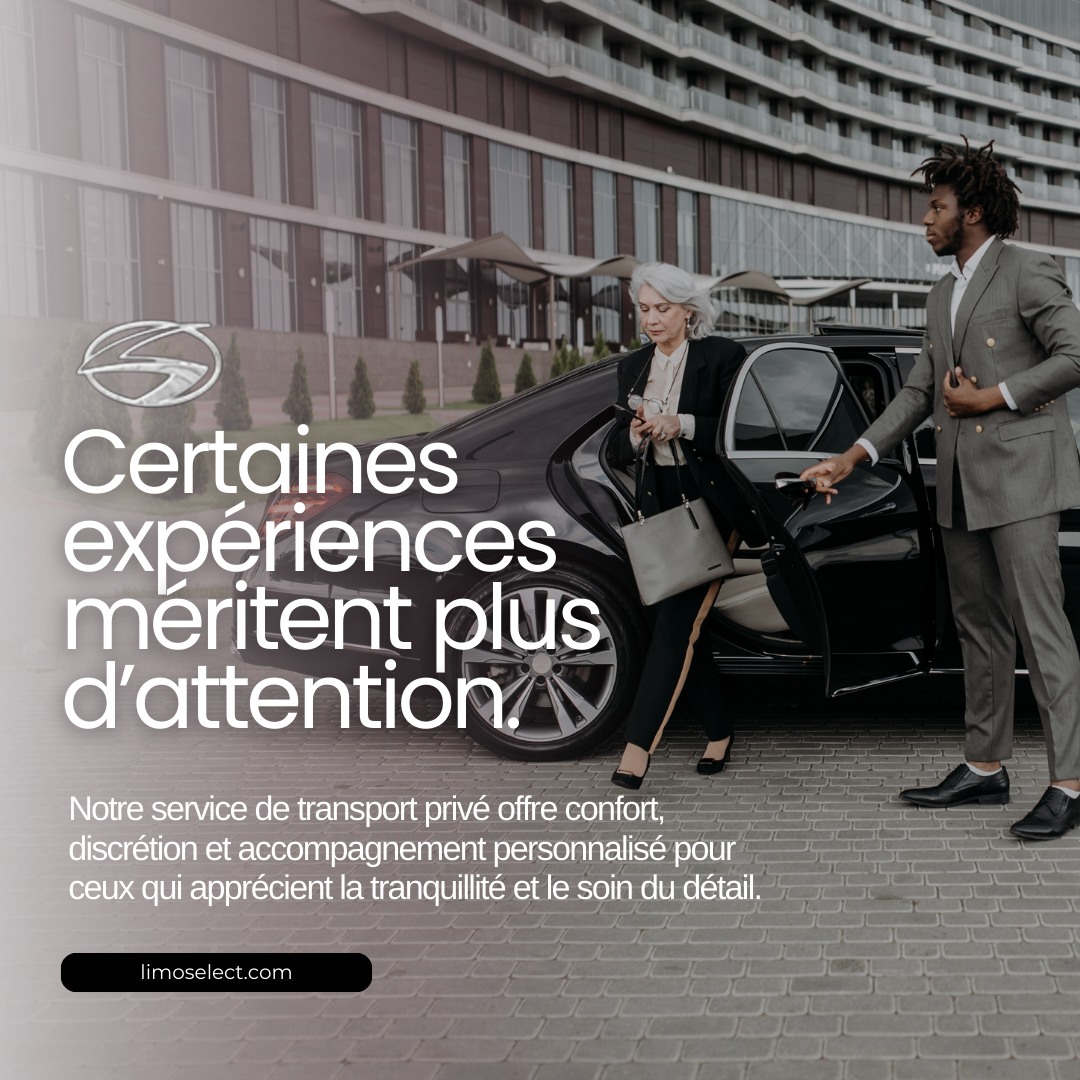 Limoselect Facebook ad: chauffeur privé, Montréal, limoselect.com, Rive-Sud de…