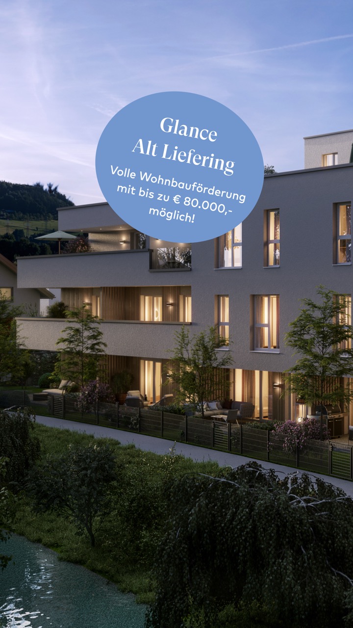 KAINZ Facebook ad: Glance Salzburg Alt-Liefering, Ihr neues Zuhause