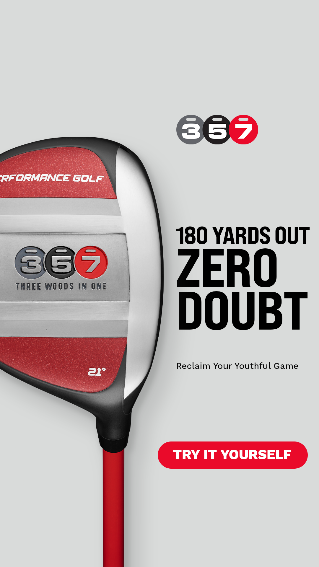 Performance Golf Facebook ad