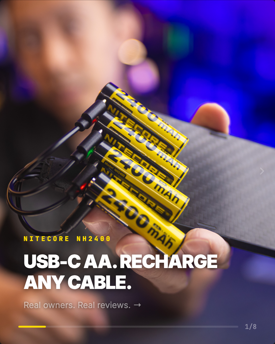 Nitecore Lights Facebook ad: Don't take our word for it.