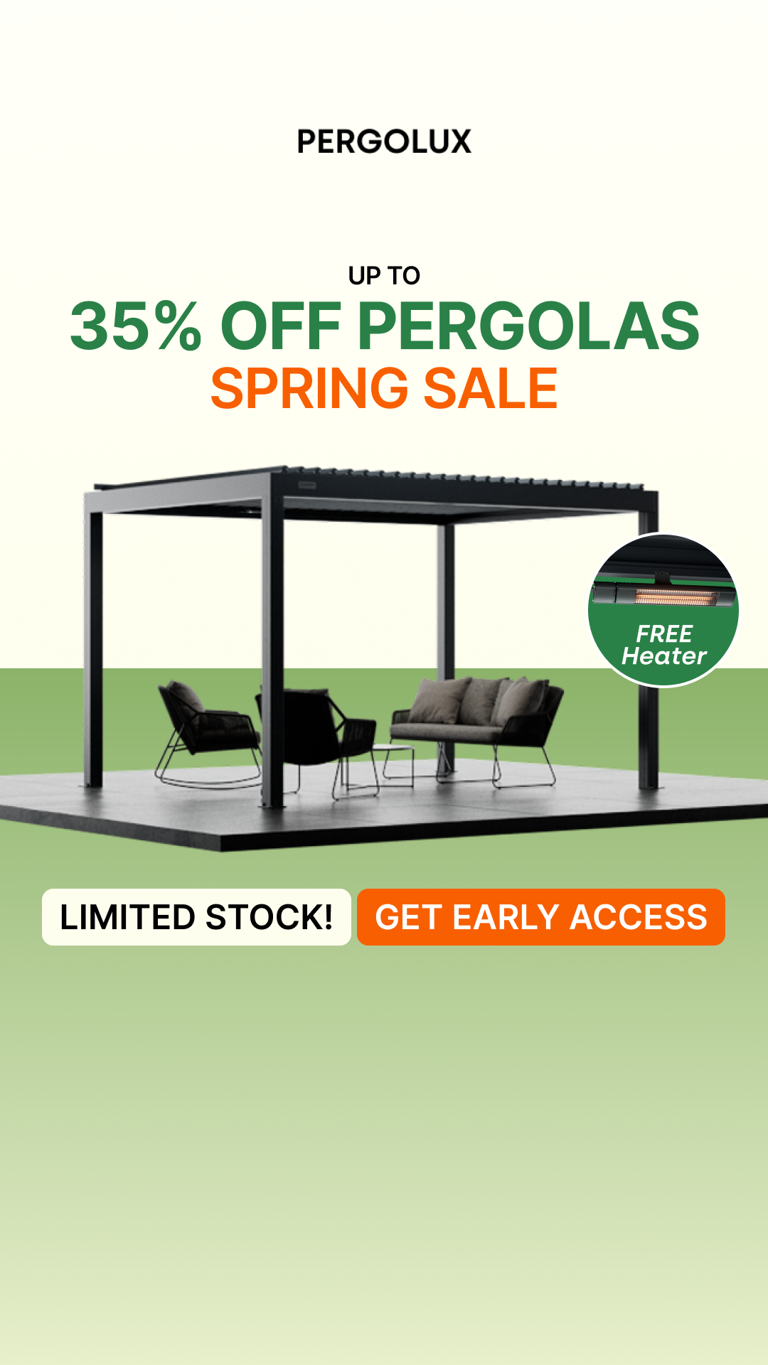 pergolux.au Facebook ad: Scandinavian Design - Built For Every Season