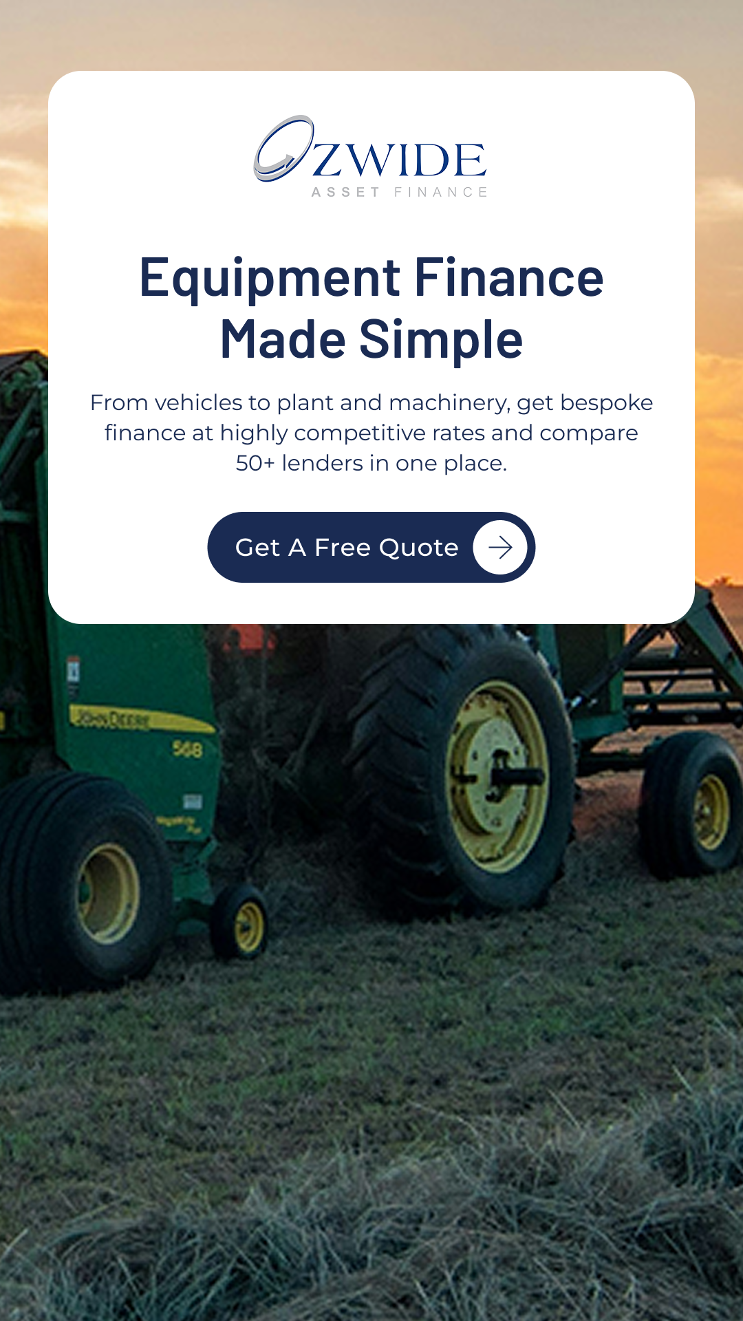 Ozwide Asset Management - Vehicle & Equipment Finance Facebook ad