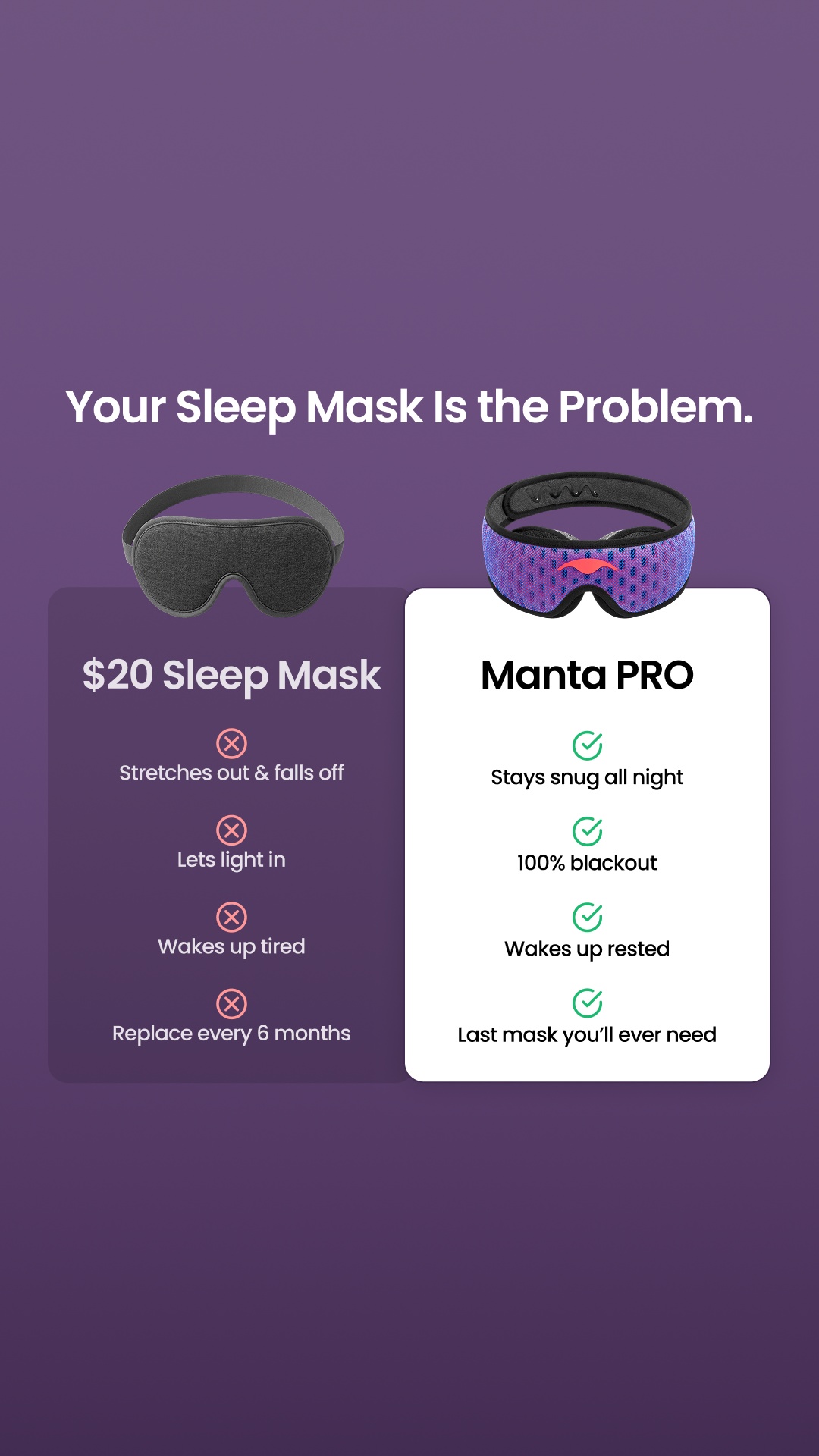 Manta Sleep Facebook ad