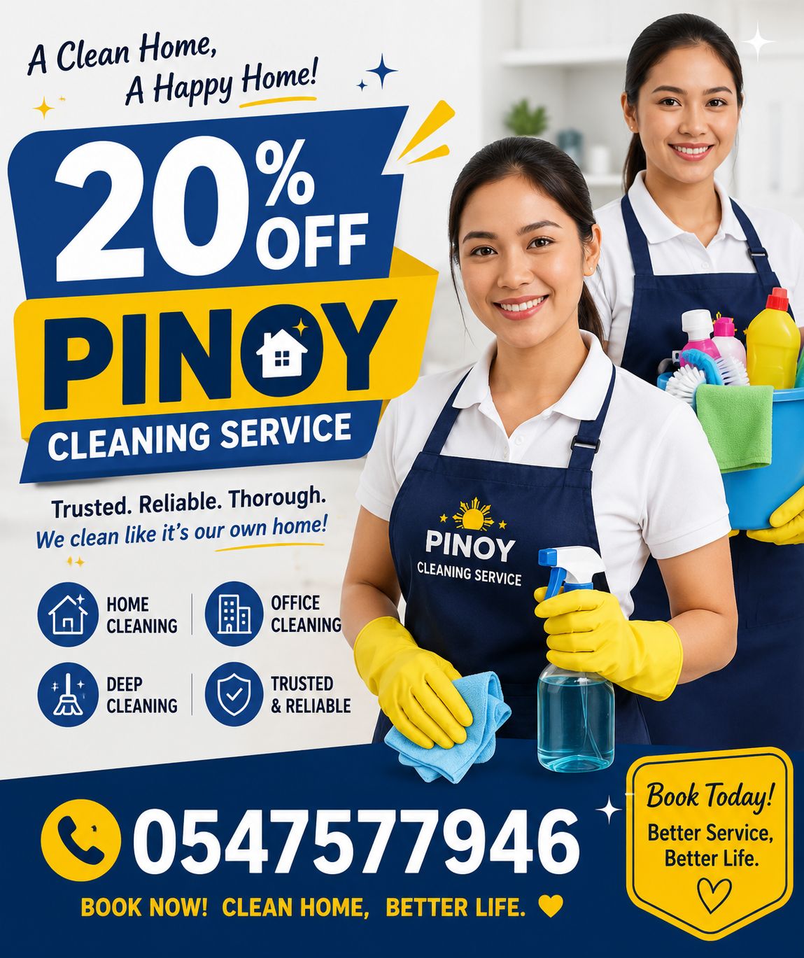 Pinoy cleaning service  Facebook ad
