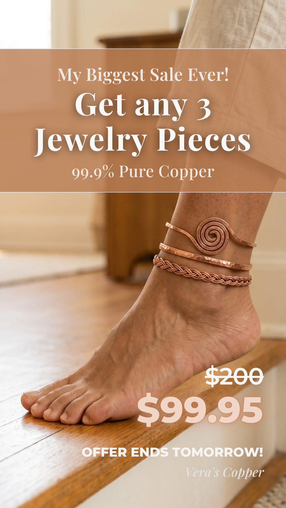 Vera’s Copper Jewelry Facebook ad