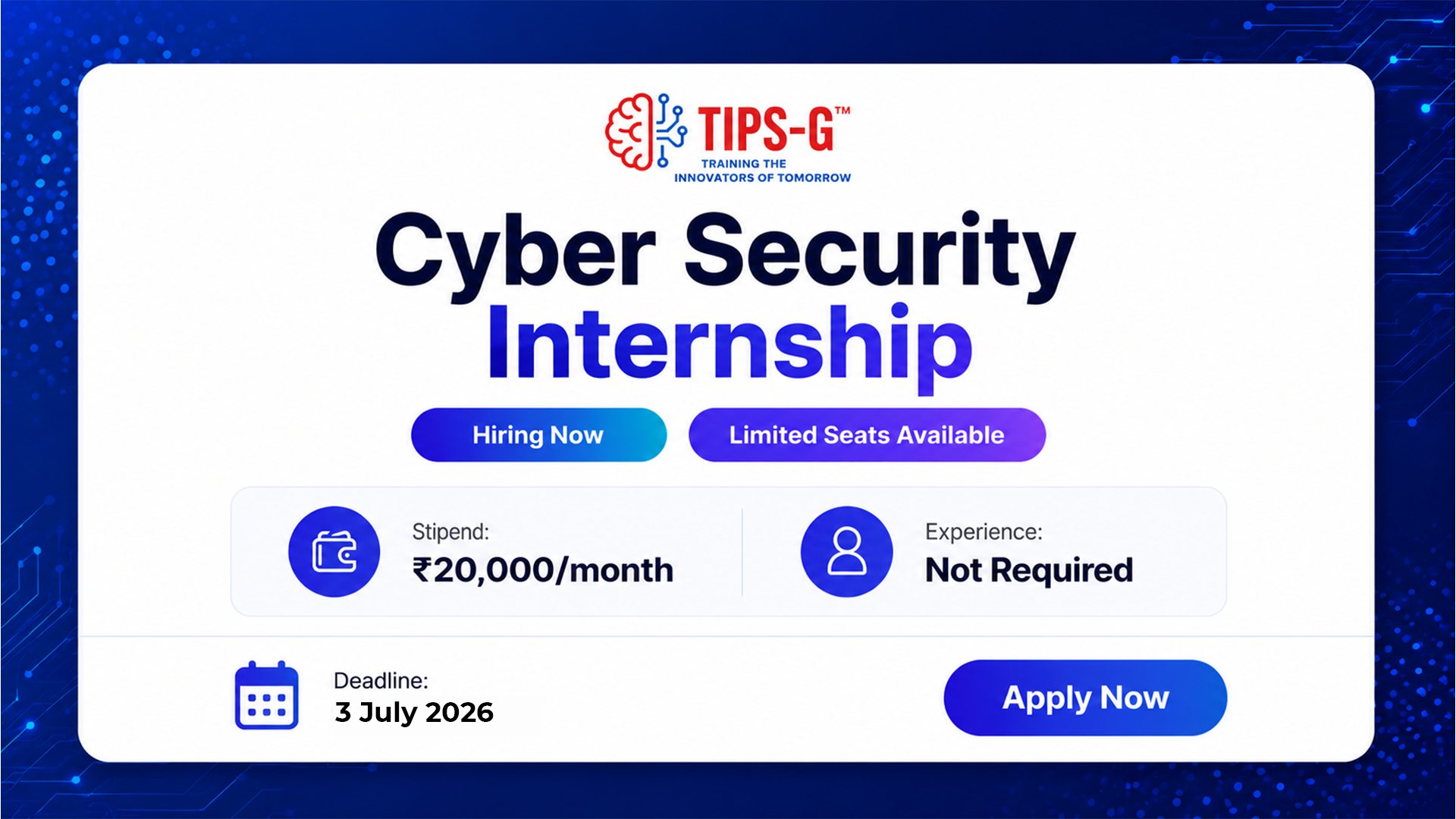 Internship Studio Facebook ad from Jun 5, 2026