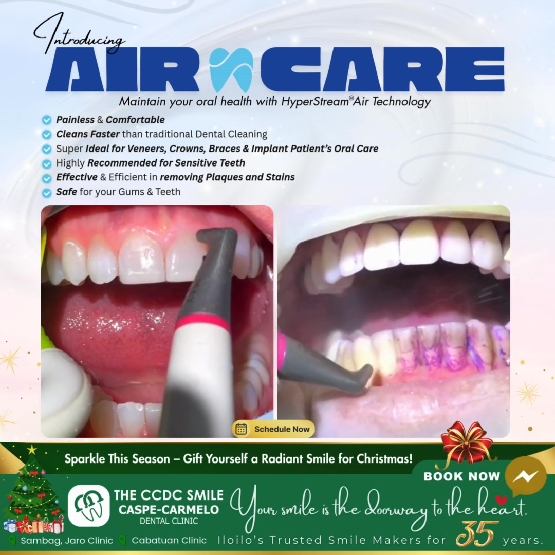 Caspe-Carmelo Dental Clinic / The CCDC Smile Facebook ad: Dental Cleaning with CCDC's Air Care!