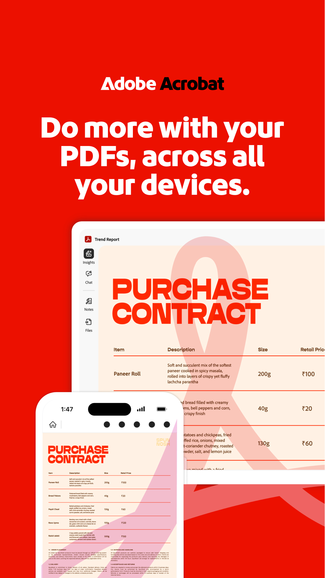 Adobe Acrobat Facebook ad