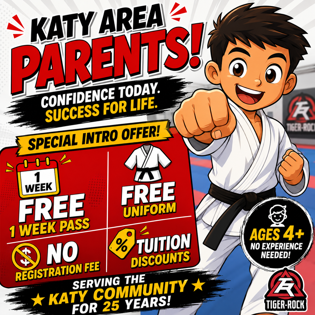 Tiger Rock Martial Arts of Katy South Facebook ad