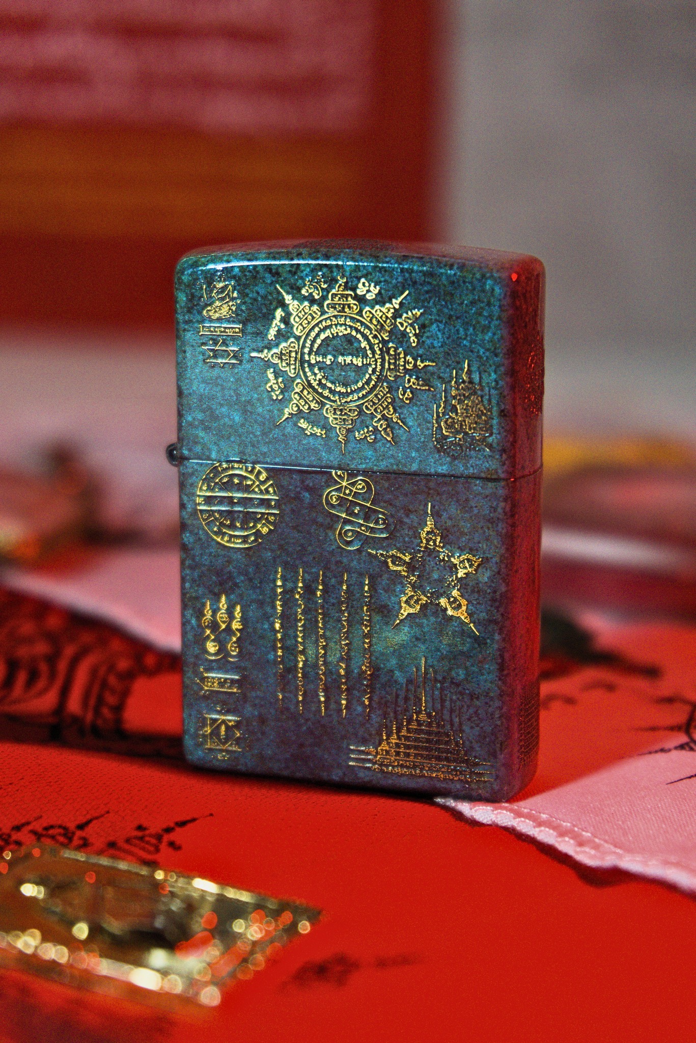 ZIPPO Custom Made Facebook ad: (PRE ORDER) ไฟแช็ค ZIPPO รุ่น ยันต์ไทย Green Bronze…