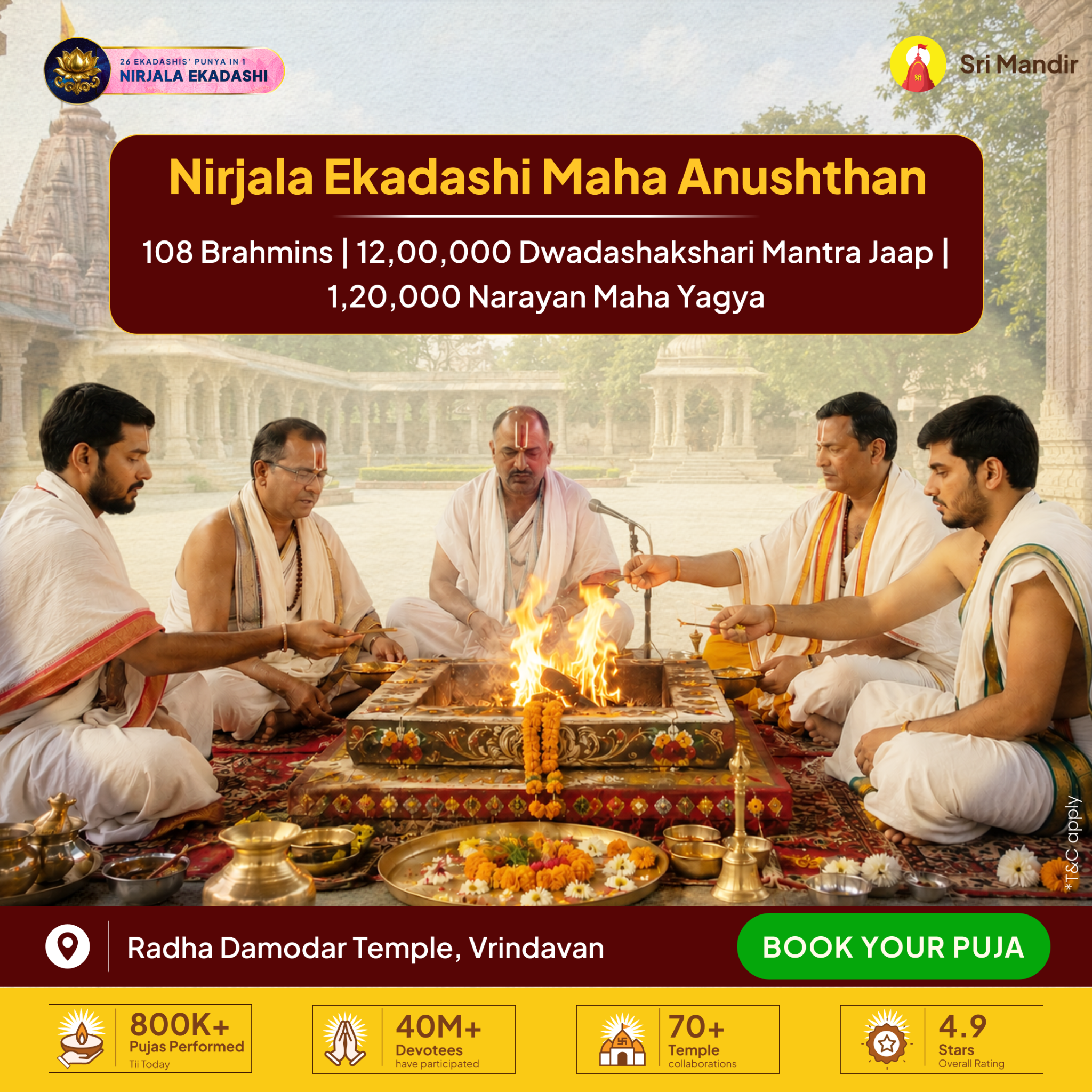 Sri Mandir Facebook ad
