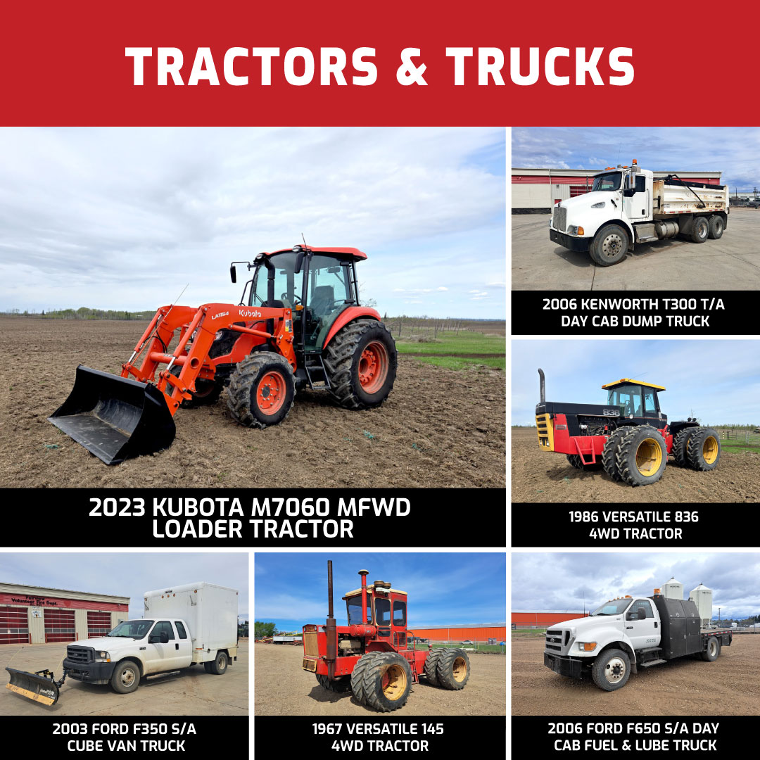 Team Auctions Facebook ad: Fairview Unreserved Online Equipment Auction