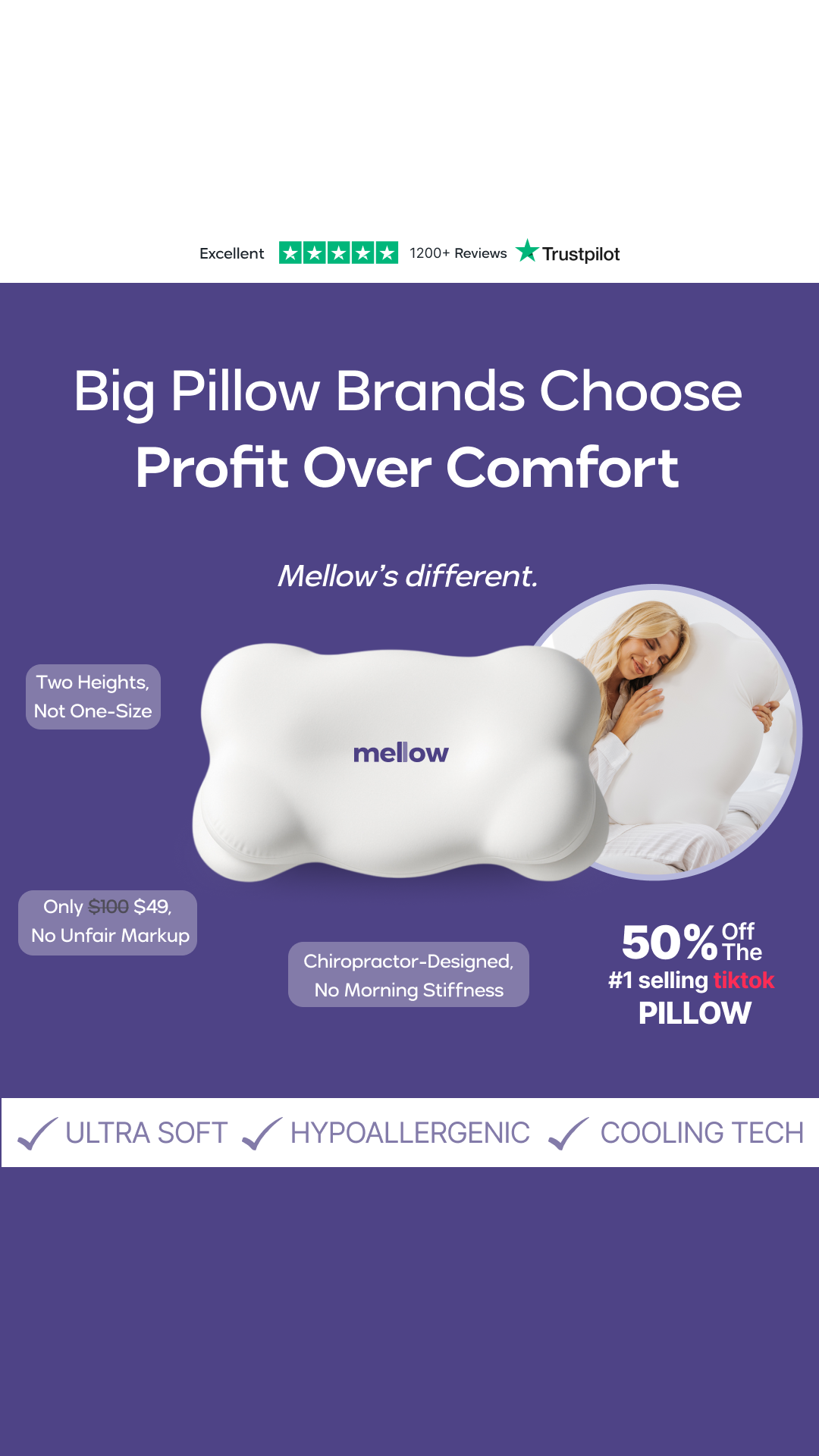 Mellow Sleep Facebook ad